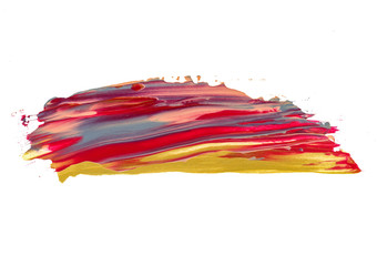 decorative acrylic stroke in warm colours