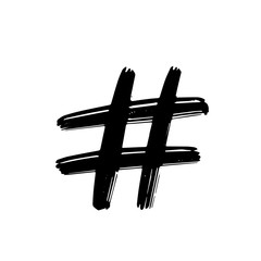 Hashtag sign icon vector illustration on white background.