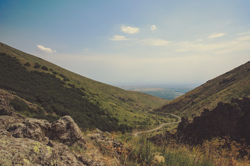 mountains with road