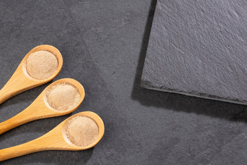 Phyllanthus emblica - Amla powder ayurvedic alternative medicine.