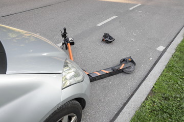 E-Scooter Verkerhsunfall mit einem PKW