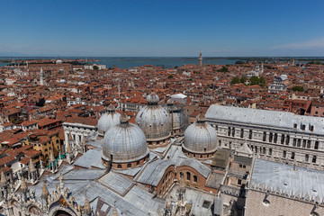 Fototapeta na wymiar The view from the top of St Mark's Campanile bell tower