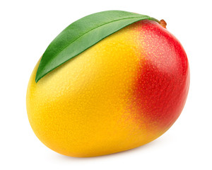 mango isolated on white background, clipping path, full depth of field