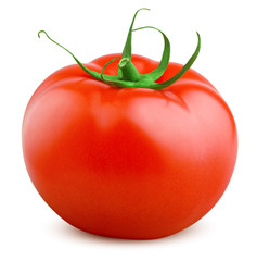 tomato isolated on white background, clipping path, full depth of field