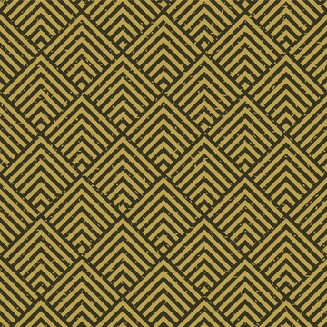 Seamless kraft paper brown and black grunge art deco square chevrons pattern vector