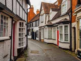 old historic roman market town of alcester warwickshire england uk