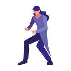 dancing man character on white background