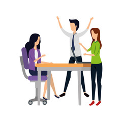 Obraz premium business people workers in the office