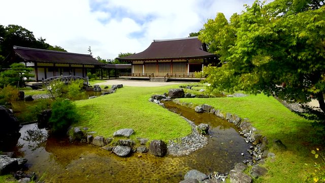 View of stream close to house, Iwaki City, Fukushima Prefecture, Japan