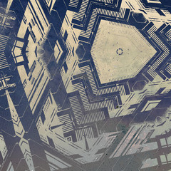 abstract escher-like geometric background