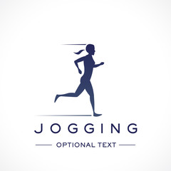 Jogging Logo and Text for Designs