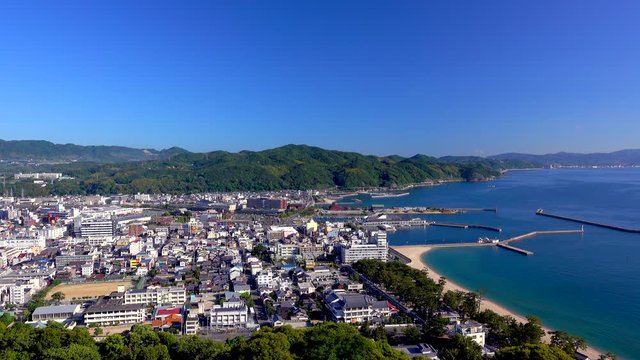 Sumoto city and Ohama Beach, Hyogo Prefecture, Japan