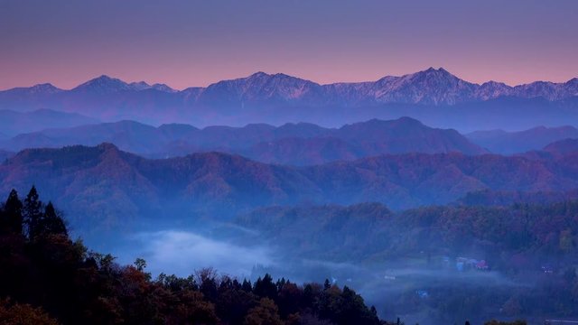 View of mountain ranges of North Alps, Ogawa, Kamisuinai