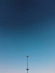 Light post in Blue sky