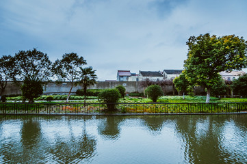 Obraz premium Landscape with river in spring