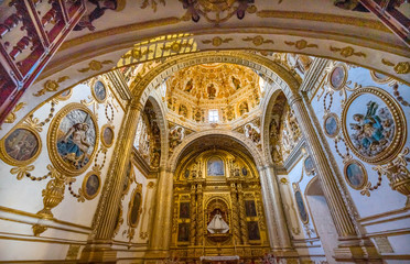 Fototapeta na wymiar Ornate Ceiling Dome Santo Domingo de Guzman Church Oaxaca Mexico