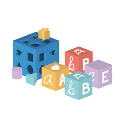 Isolated baby toy design vector illustration