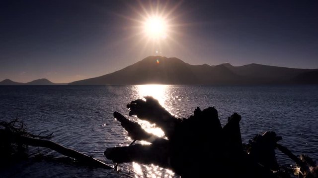 Sunrise over Lake Shikotsu, Chitose, Hokkaido, Japan