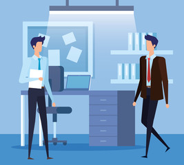 Obraz premium elegant businessmen workers in the office