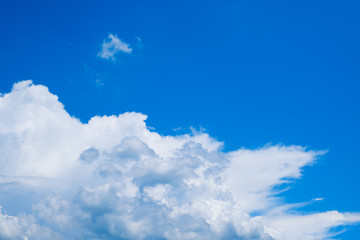 【写真素材】 青空　空　雲　真夏の空　背景　背景素材　7月　コピースペース