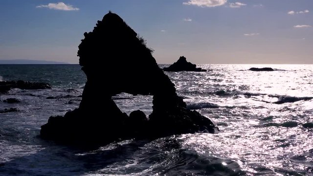 Scenic view of seacoast