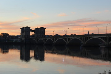bridge at sunset