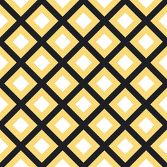 Seamless antique palette black gold and white vintage classic diamond pattern vector