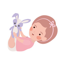Isolated baby girl design vector illustration