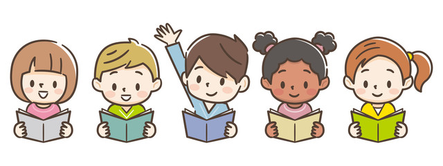 本を読む子供たち