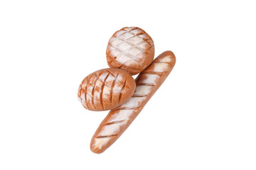 baguette model from japanese clay on white background