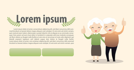 Happy Senior Concept.