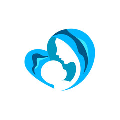 Mother and Baby Logo Images Stock Vectors