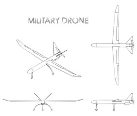 Military drone colored.