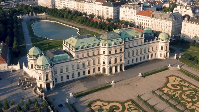 Aerial view of Belvedere Palace