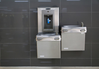 Free drinking water for traveler in the international airport.