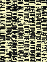 Abstract grunge vector background. Monochrome composition of irregular graphic elements.