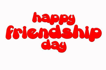 Happy friendship day greeting card text special event celebration.