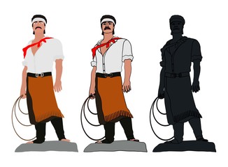 The traditional lassoer. The Gaucho.