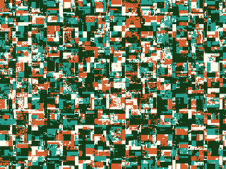 Abstract grunge vector background. Color composition of irregular overlapping graphic elements.