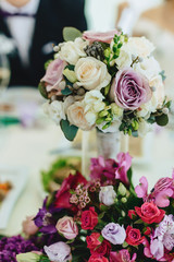 wedding decor, flowers and floral design at the banquet and ceremony