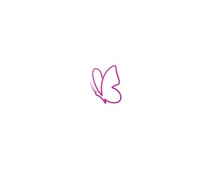 Fototapeta premium Butterfly conceptual simple, colorful icon. Logo. Vector illustration