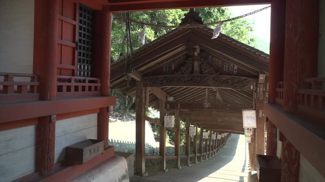 吉備津神社の有名な回廊