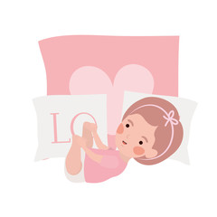 Isolated baby girl design vector illustration