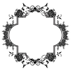 Beautiful wreath frame, various shape frame unique, decoration border of cards. Vector