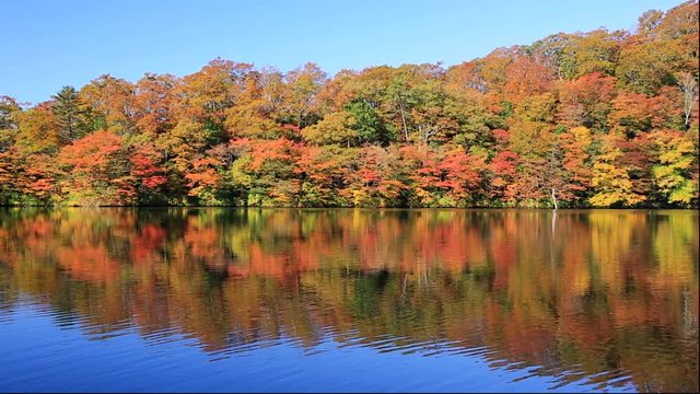 Lake&nbsp;Juniko&nbsp;in autumn,&nbsp;Fukaura,&nbsp;Aomori&nbsp;Prefecture, Japan