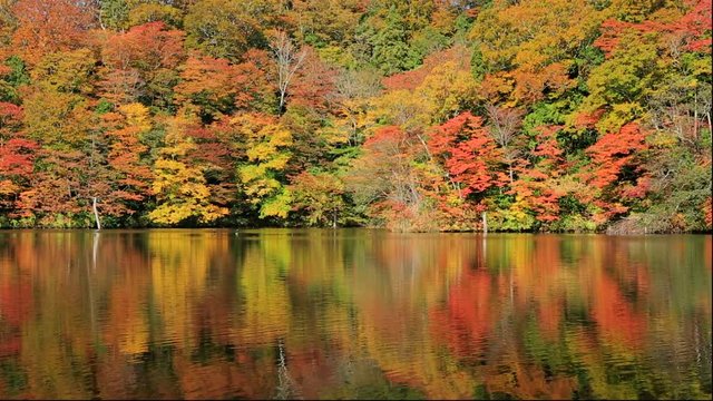 Lake&nbsp;Juniko&nbsp;in autumn,&nbsp;Fukaura,&nbsp;Aomori&nbsp;Prefecture, Japan