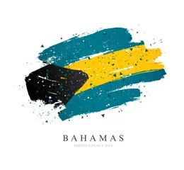 Foto op Plexiglas Bahamas flag. Vector illustration on a white background. © chekart