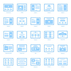Web Wireframes Icons Pack