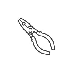 Pliers vector concept icon or sign in outline style