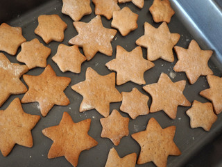 ginger cookies on a baking sheet